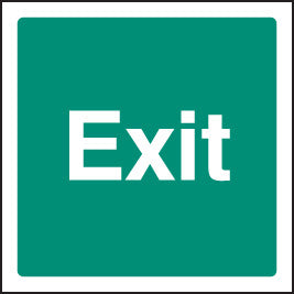 Exit Sign Self Adhesive Vinyl 200 x 200mm (Each)