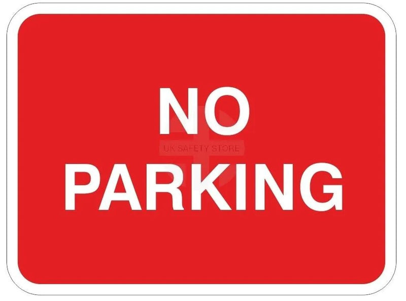 No Parking Sign Self Adhesive Vinyl 250 x 350mm (Each)