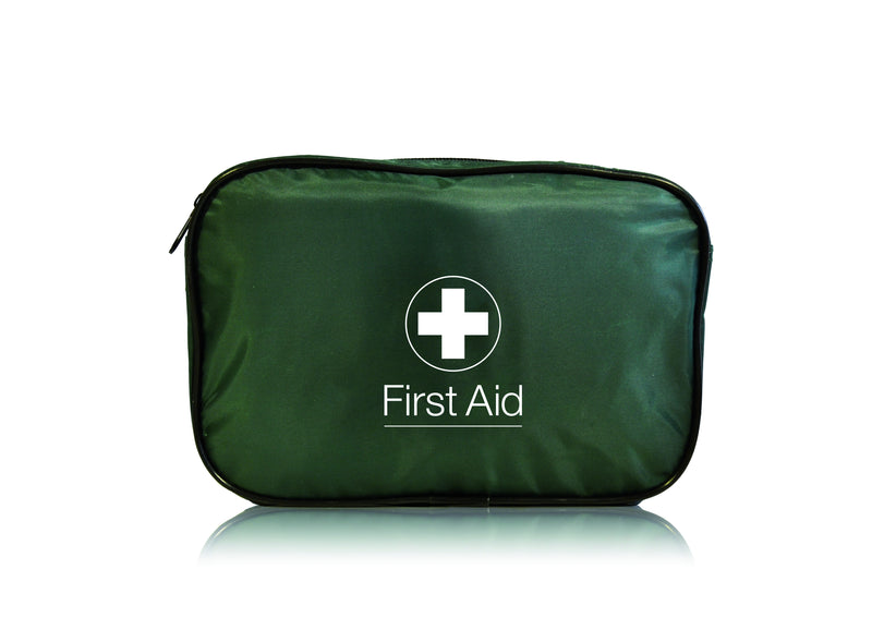 First-Aid Green Zipped Bag, Empty 155mm x 235mm x 70mm (Each)